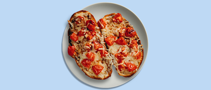 Garlic Bread With Cheese & Tomato  8" 